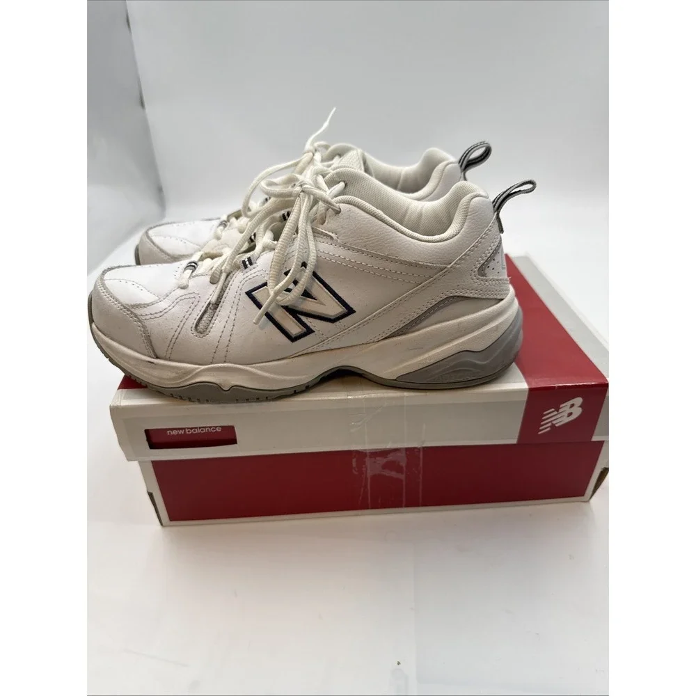 SNEAKER‎ RUNNING New Balance 608 V4 Womens Size 8 White Blue Athletic SHOES